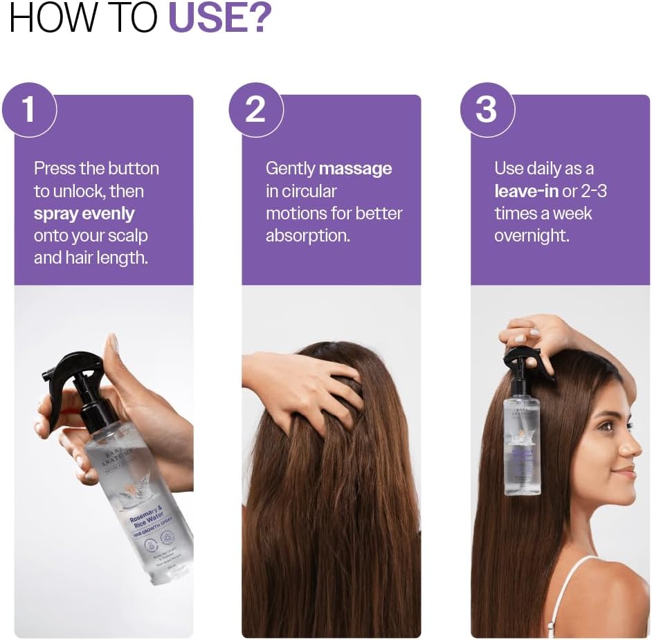Rosemary & Rice Water Growth Spray – All Hair Types, 200ml