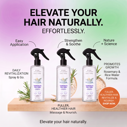 Rosemary & Rice Water Strengthening Spray – All Hair Types, 200ml